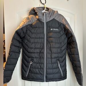 Columbia Kids Charcoal and Light Gray Puffer Jacket